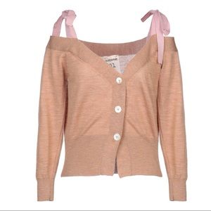 Semicouture 01 women wool top buttoned cardigan made in Italy